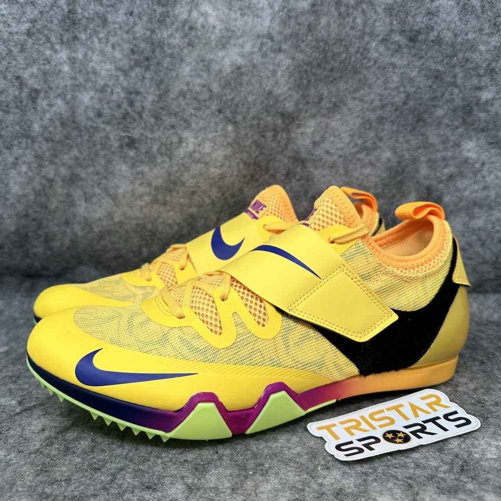 Nike Zoom Pole Vault Elite Track Shoes Mens Size 12.5 Citron Pulse FZ9649-800